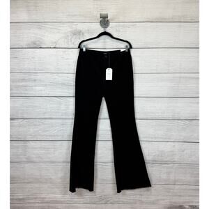 Cello Juniors Black Corduroy Frayed Hem High Rise Super Flare Pants Size 13